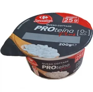 Queso Cottage Natural Proteína Plus 0% Materia Grasa Carrefour Sensation 200 G.