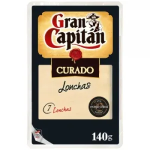 Queso Curado en Lonchas Gran Capitán 140 G.