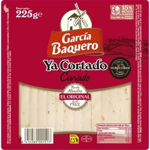 Queso Curado Mezcla Madurado Elaborado con Leche Pasteurizada Ya Cortado  Garcia Baquero 225 G