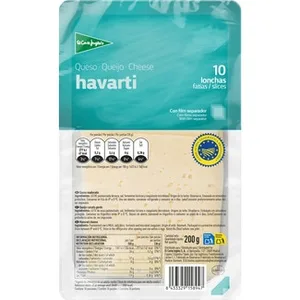 Queso Danés Havarti de Vaca IGP en Lonchas  el Corte Ingles 200 G