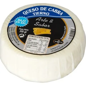 Queso de Cabra Tierno bajo en Sal Elaborado con Leche Pasteurizada Arte y Sabor