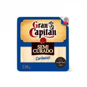Queso de Mezcla Semicurado Gran Capitán Cuña Cortada de 230 G Aprox