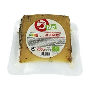 Alcampo Ecológico Queso de Oveja Curado al Romero Ecológico Alcampo Ecológico 200 G.