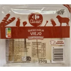 Queso en Lonchas de Oveja Carrefour 200 G.
