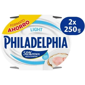 Queso de Untar Blanco Light Formato Ahorro Pack 2 X 250 G Philadelphia