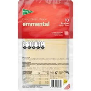 Queso Emmental de Vaca Elaborado con Leche Pasteurizada en Lonchas el Corte Ingles