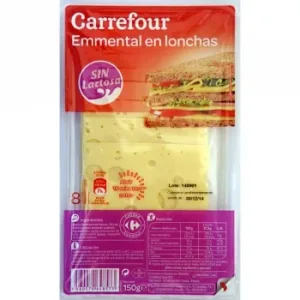 Queso Emmental en Lonchas Carrefour 150 G.
