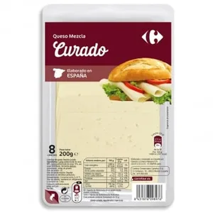 Queso en Lonchas Curado Carrefour 200 G.