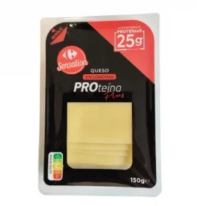 Queso en Lonchas Proteína Plus Carrefour Sensation 150 G.