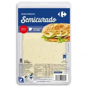Queso en Lonchas Semicurado Carrefour 200 G.