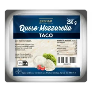 Queso en Taco Mozzarella Bredam 250 G.