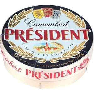 Queso Francés Camembert de Vaca Elaborado con Leche Pasteurizada President