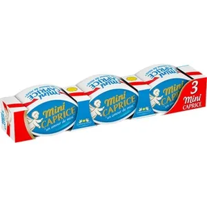 Queso Francés de Vaca Mini de Pasta Blanda Pack 3 X 50 G Elaborado con Leche Pasteurizada Caprice DES Dieux