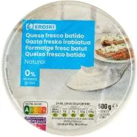 Queso Fresco Batido Proteínas 0% MG Eroski, Tarrina 500 G
