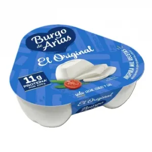 Queso Fresco Original Burgo de Arias sin Gluten Pack de 3 Unidades de 72 G.