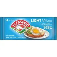 Queso Fundido Light el Caserio, 14 Lonchas, sobre 262 G