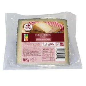 Queso Ibérico Curado Extra Carrefour Cuña Cortada 250 G.