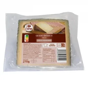 Queso Ibérico Viejo Extra Carrefour Cuña 270 G.