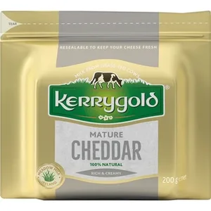 Queso Irlandés Cheddar de Vaca Curado Elaborado con Leche Pasteurizada Más de 12 Meses de Curación Kerrygold