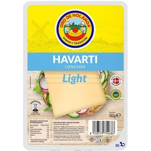 Queso Light Danés Havarti de Vaca IGP en Lonchas Elaborado con Leche Pasteurizada ORO de Holanda