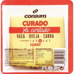Queso Mezcla Curado Precortado L.pasteurizad 250 Gr