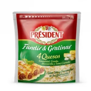 Queso Rallado 4 Quesos Président 150 G.