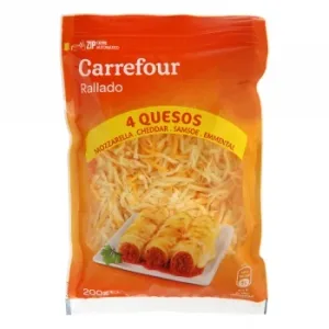 Queso Rallado Cuatro Quesos Carrefour 200 G.