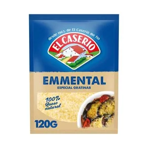 EL Caserío Queso Rallado Emmental 100 % Natural el Caserio 120 G.