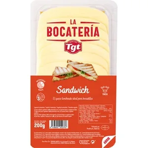 Queso Sándwich de Vaca Elaborado con Leche Pasteurizada en Lonchas la Bocateria