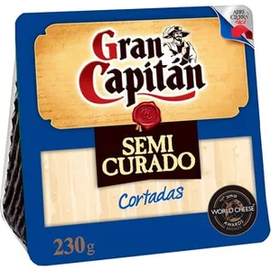 Queso Semicurado Mezcla Elaborado con Leche Pasteurizada Cortadas Gran Capitan