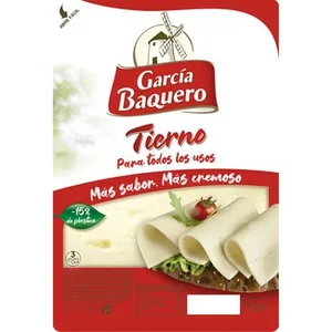 Queso Tierno de Vaca Madurado Elaborado con Leche Pasteurizada en Lonchas Garcia Baquero