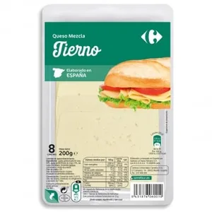 Queso Tierno en Lonchas Carrefour 200 G.