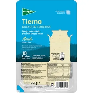 Queso Tierno Mezcla Elaborado con Leche Pasteurizada en Lonchas  el Corte Ingles 240 G