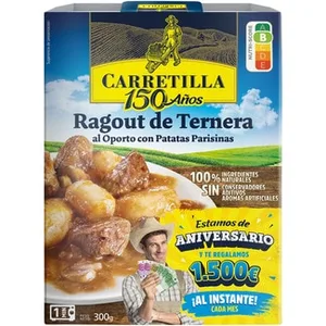 Ragout de Ternera al Oporto con Patatas Parisinas Carretilla