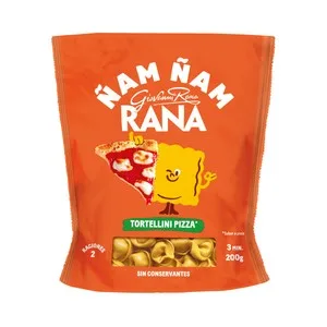 Rana Ñam Ñam Tortellini de Pasta Fresca al Huevo Rellenos de Pizza 200 G.