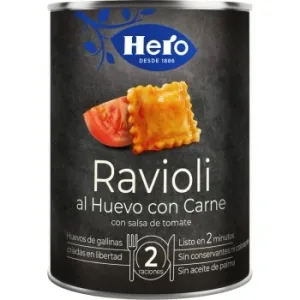 Raviolis al Huevo con Carne Hero 430 G.