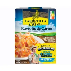 Carretilla Raviolis de Carne Especial para Microondas 350 G. 300 G