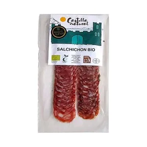 Raza y Sabor Castilla Natural Salchichón Ecológico Cortado en Lonchas 70 G.