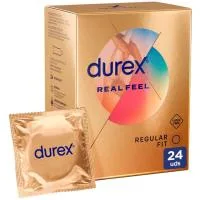 Preservativos Real Feel Durex, Caja 24 Uds