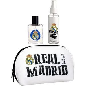 Real Madrid Neceser con Eau de Toilette Infantil Masculina + Eau de Toilette Corporal Spray 100 Ml AIR VAL