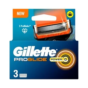 Gillette Recambio de Cuchillas de 5 Hojas para Maquinillas de Afeitar Gillette Proglide Power 3 Uds