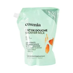 Cosmia Recambio de Gel (leche de Ducha) Hidratante con Extracto de Almendras Dulces y Leche de Avena 1 L. 1000 ML