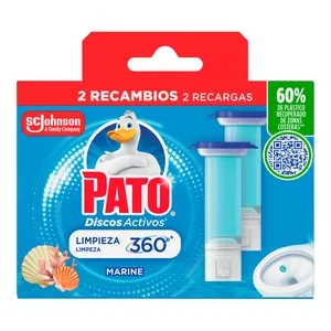 Pato Recambio Discos WC Activos Aroma Frescor Marino Pato 2 Uds. X 36 Ml.