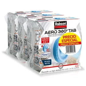 Recambio Universal en Tableta para Deshumidificador, Rubson Aero 360°, 3x450grs. 2 UD
