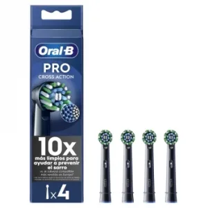 Recambios Cabezales Cepillo Eléctrico Negro Pro Crossaction Oral-b 4 Ud.
