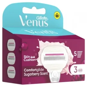 Recambios Maquinilla Venus Comfortglide Sugarberry con Olay Gillette 3 Ud.