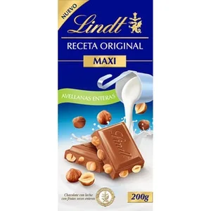 Receta Original Maxi Chocolate con Leche y Avellanas Enteras Lindt
