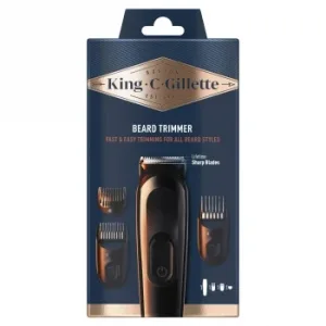 Recortadora de Barba Inalámbrica con Tres Peines Intercambiables King C Gillette 1 Ud.