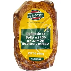 Redondo de Pollo Asado con Jamón Cocido y Queso al Horno sin Gluten la Carloteña