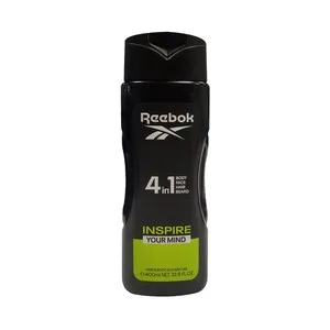 Reebok Inpire Your Mind Gel de Ducha 4 en 1 (cara, Cuerpo, Cabello y Barba) 400 Ml.